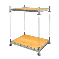 Rack mobile simple - 1545x1180x310mm - galvanisé 