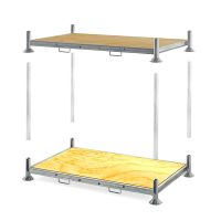 Rack mobile double - 1850x1035x310mm - galvanisé 