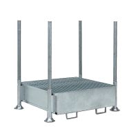 Rayonnage de rétention 1400x1035x500mm - 440 litres - galvanisé 