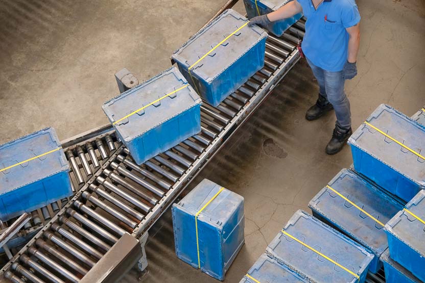Large gamme de bacs plastique utilisés dans la logistique